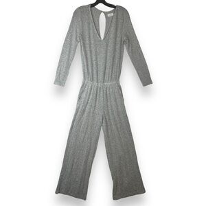 Lou and Grey‎ Jumpsuit Womens Size XS Gray Wide Leg Cozy Minimalist Acubi Lounge